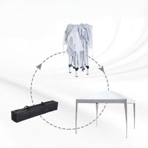 Pop-up összecsukható pavilon 3x3 m – vízálló, UV-álló rendezvénysátor hordtáskával, acélvázzal kék