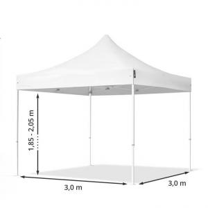 Pop-up összecsukható pavilon, rendezvénysátor 3x3 m ponyva PVC 2db oldalfallal