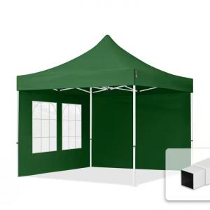 Pop-up összecsukható pavilon, rendezvénysátor 3x3 m ponyva PVC 2db oldalfallal