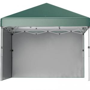 Pop-up  pavilon összecsukható rendezvénysátor 3x3 m 2db oldalfallal zöld színben  tartozék HORDOZÓTÁSKA ÉS VIHARVÉDELEM (homokzsák)