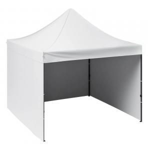 Pop-up  pavilon összecsukható rendezvénysátor  3x3 m 4db oldalfallal  tartozék hordozótáska és homokzsák fehér