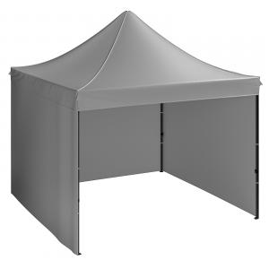 Pop-up  pavilon összecsukható rendezvénysátor 3x3 m (9m2)  4db oldalfallal sötétszürke színben
