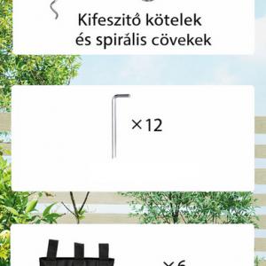 Pop-up  pavilon összecsukható rendezvénysátor 3x6 m oldalfalakkal, homokzsákkal