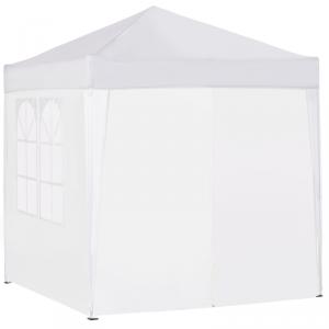 Pop-up  pavilon összecsukható sátor hordozótáskával 2x2 m 4db oldalfallal  fehér