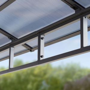Prémium alumínium kerti pavilon polikarbonát tetővel – 4 × 4 m, UV- és időjárásálló, egész éves használatra