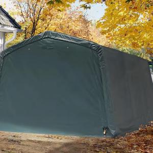 Premium Ponyvagarázs mobilgarázs 3,3x4,7m PVC ponyva zöld