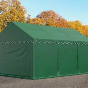 Premium Raktársátor tároló sátor 4x6 m ponyva PVC  erősített szerkezettel padlókerettel