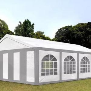 Premium rendezvénysátor és parti sátor 5 × 8 m – 40 m², fehér, vízálló PE ponyvával, stabil horganyzott acélvázzal