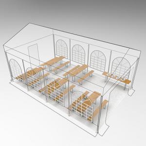 Premium rendezvénysátor és parti sátor 5 × 8 m – 40 m², fehér, vízálló  PE ponyvával,horganyzott acélvázzal