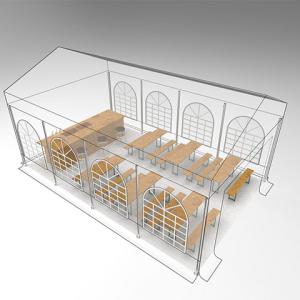 Premium rendezvénysátor és parti sátor 5 × 8 m – 40 m², fehér, vízálló  PE ponyvával,horganyzott acélvázzal