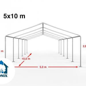 Premium rendezvénysátor parti sátor 5x10 m ponyva PE 350 fehér