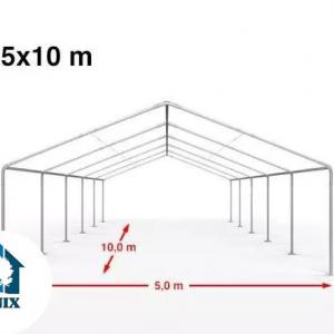 Premium rendezvénysátor parti sátor 5x10 m, ponyva PE 450  szürke