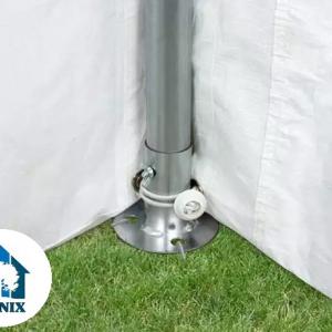 Premium rendezvénysátor parti sátor 5x12 m, ponyva PE 450 fehér (60m2)