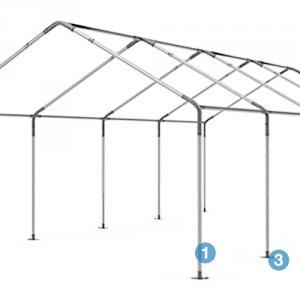 Premium rendezvénysátor partisátor 5x10 m, ponyva PE 450 fehér