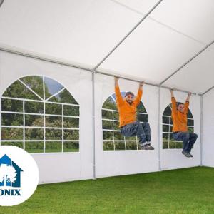 Premium rendezvénysátor partisátor 8x4m, ponyva PE 450 fehér