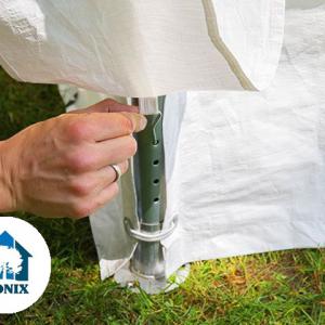 Premium rendezvénysátor partisátor 8x4m, ponyva PE 450 fehér