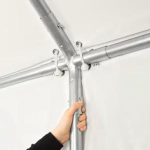 Premium rendezvénysátor, sörsátor és parti sátor 4 × 8 m – 32 m², fehér, 100%-ban vízálló PE ponyvával, horganyzott acélvázzal, padlókerettel és tetőerősítéssel