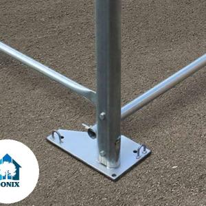 Professzionáis  ponyvacsarnok raktársátor hangársátor  6x12m raktársátor bejárat 4,1x2,9 m ponyva lángálló PVC szürke