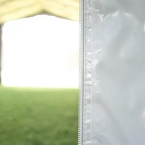Professzionáis  ponyvacsarnok raktársátor hangársátor  6x12m raktársátor bejárat 4,1x2,9 m ponyva lángálló PVC szürke