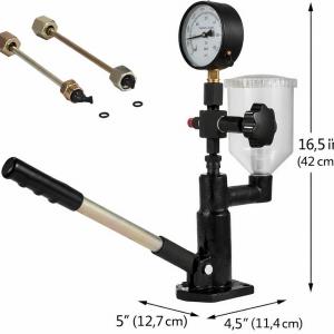 Professzionális dízelbefecskendező teszter – 0–600 bar / 60 MPa, alumínium kivitel