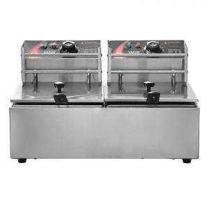 Professzionális elektromos fritőz 24 L kapacitással – rozsdamentes kivitel