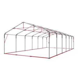 Professzionális extra erős parti rendezvénysátor 8x20 m, ponyva lángálló PVC oldalmagasság  +2,6 m erősített szerkezettel fehér