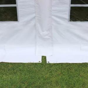 Professzionális extra erős parti rendezvénysátor 8x20m ponyva lángálló PVC oldalmagasság  +2,6 m erősített szerkezettel fehér