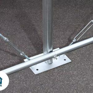 Professzionális extra erős  raktársátor 4x8m bejárat 3,5x3,5 m ponyva PVC