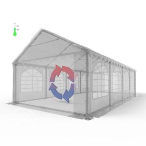 Professzionális extra erős rendezvénysátor 6x20 m ponyva lángálló PVC szürke + 2,6m