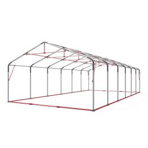 Professzionális extra erős rendezvénysátor 8x12m, ponyva PVC fehér +2,6 m oldalmagasság, erősített szerkezet  (96m2)