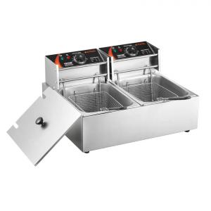Professzionális fritőz 24 L kapacitással – rozsdamentes kivitel
