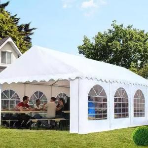 Professzionális lángálló rendezvénysátor, partisátor 3 × 6 m, 18 m², PVC ponyvával, megerősített horganyzott acélszerkezettel, stabil padlókerettel és megerősített tetőszerkezettel