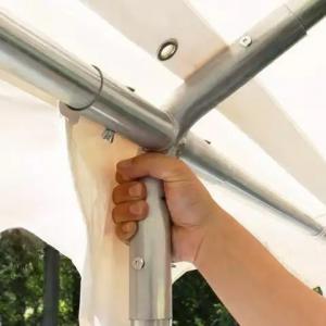 Professzionális lángálló rendezvénysátor, partisátor 3 × 6 m, 18 m², PVC ponyvával, megerősített horganyzott acélszerkezettel, stabil padlókerettel és megerősített tetőszerkezettel