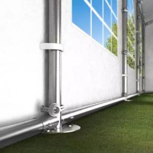 Professzionális lángálló rendezvénysátor, partisátor 3 × 6 m, 18 m², PVC ponyvával, megerősített horganyzott acélszerkezettel, stabil padlókerettel és megerősített tetőszerkezettel