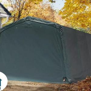 Professzionális mobilgarázs, sátorgarázs 3,3x6,2 m ponyva PVC zöld