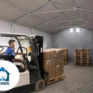 Professzionális PVC ponyvacsarnok raktársátor 3×6 m, 18 m², 3,00 m oldalmagassággal, két cipzáras kapuval és teljesen horganyzott acélvázzal