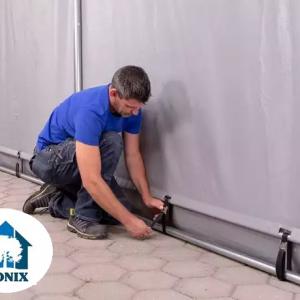 Professzionális PVC ponyvacsarnok raktársátor 4×10 m, 40 m², 3,00 m oldalmagassággal, két cipzáras kapuval és teljesen horganyzott acélvázzal – szürke