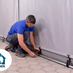 Professzionális PVC ponyvacsarnok raktársátor 4×8 m, 32 m², 3,00 m oldalmagassággal, cipzáras kapuval és teljesen horganyzott acélvázzal – szürke