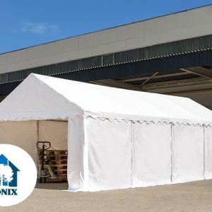 Professzionális raktár sátor, tároló sátor 5x10 m ponyva PVC 700  fehér