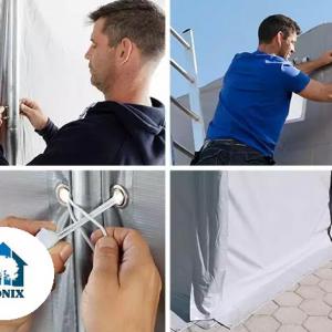 Professzionális raktársátor 4x8m oldalmagasság 3,00 m ponyva PVC  szürke