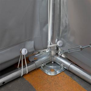 Professzionális raktársátor 4x8m oldalmagasság 3,00 m ponyva PVC  szürke