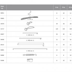 Professzionális raktársátor 4x8m oldalmagasság 3,00 m ponyva PVC  szürke