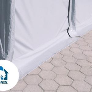 Professzionális raktársátor 5x10 m oldalmagasság 3,00m ponyva PVC szürke