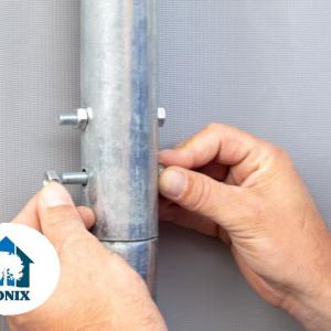 Professzionális raktársátor 8x12m oldalmagasság 3,00m cipzáras kapuval, tetőablakkal  ponyva PVC  szürke