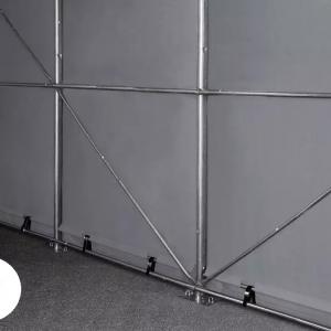 Professzionális raktársátor, csarnoksátor 6x6m kapu mérete 4,1x2,9 m, PVC 550g/m2 szürke