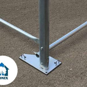 Professzionális raktársátor, csarnoksátor 6x6m kapu mérete 4,1x2,9 m, PVC 550g/m2 szürke