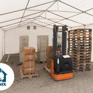 Professzionális  raktársátor ipari sátor 4x14 m ponyva  PVC oldalmagasság + 2,6 m erősített szerkezettel (56m2)