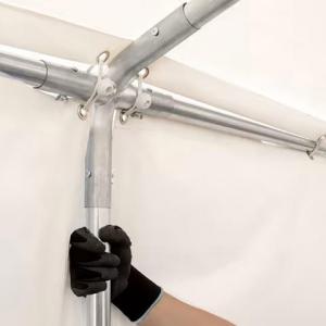Professzionális raktársátor, ipari tároló sátor 6x12m ponyva PVC oldalmagasság +2,6 m padlókerettel