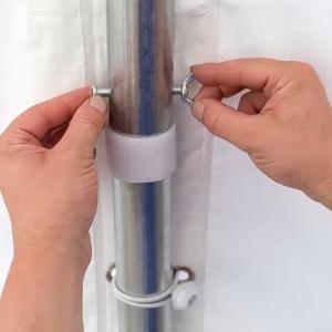 Professzionális raktársátor, ipari tároló sátor 6x12m ponyva PVC oldalmagasság +2,6 m padlókerettel