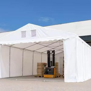 Professzionális raktársátor  ipari tárolósátor 6 × 12 m, 72 m² alapterülettel, 2,60 m oldalmagassággal, megerősített, horganyzott acélszerkezettel,padlókerettel, két cipzáras bejárattal  PVC ponyvával